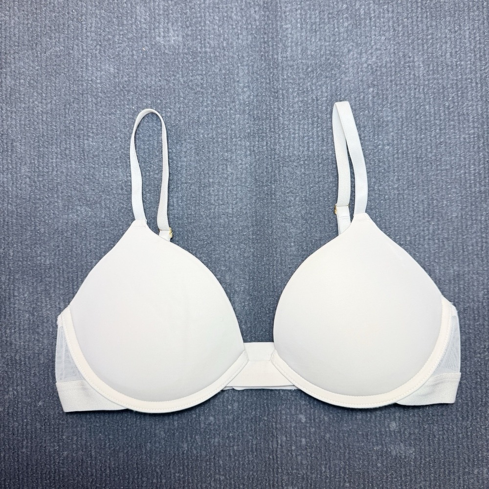 PEPPER The Lift Up Bra Size 36A Cream Push Up Underwire Mesh Band